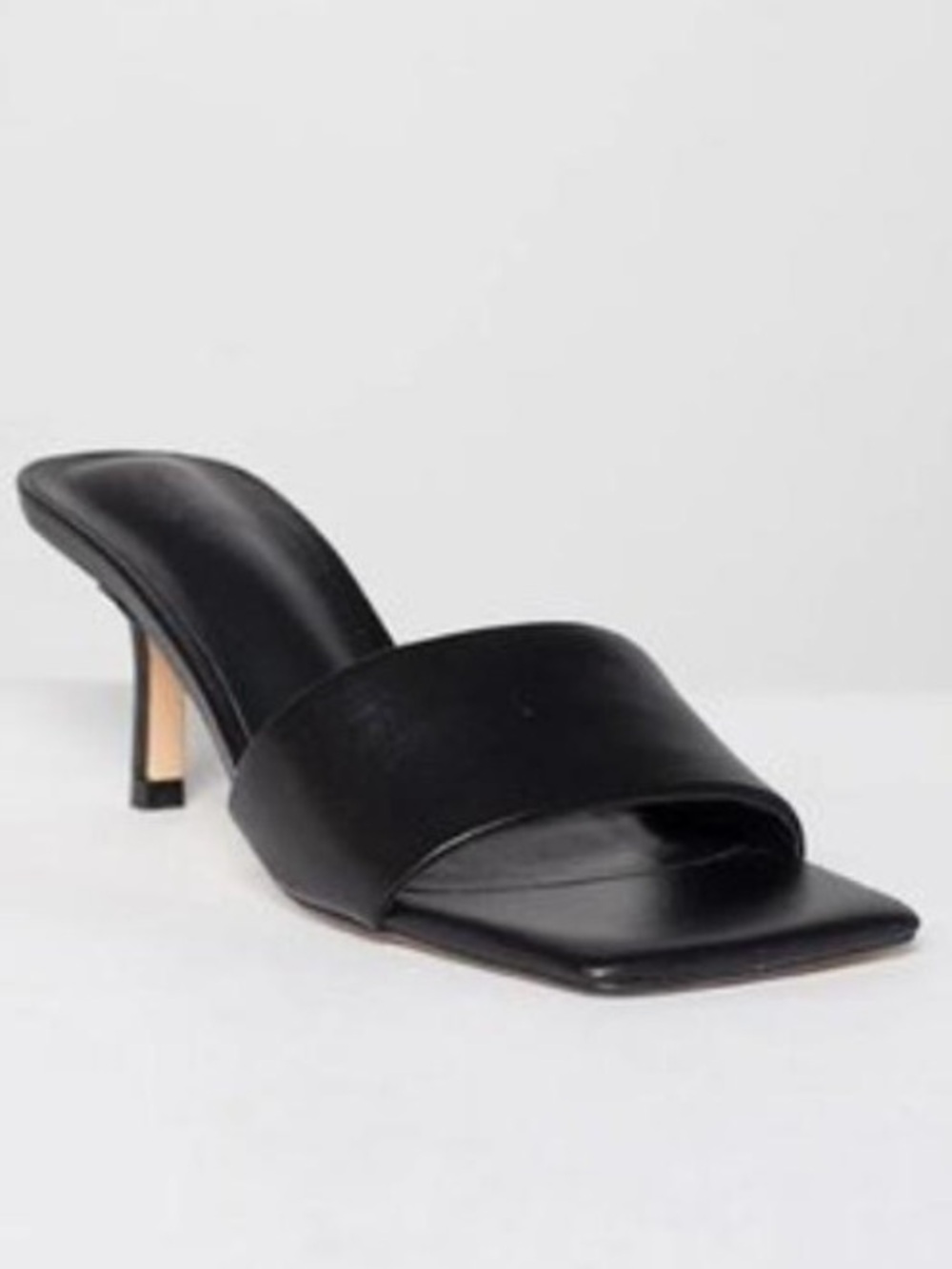 Tony Bianco Black Square-Toe Slide Mules